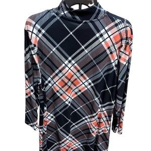 Beautiful plaid, mock turtleneck, Fall 🍁dress.